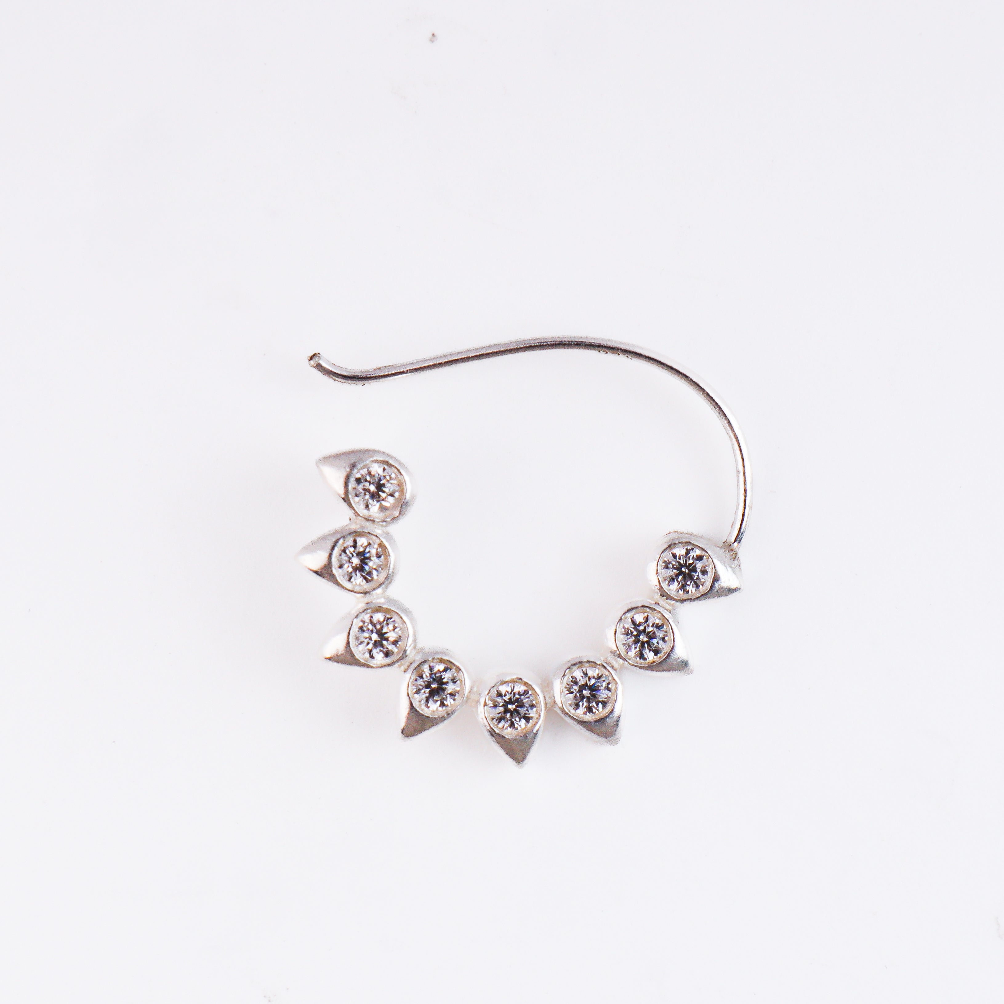 CZ petal nath (Small) pierced