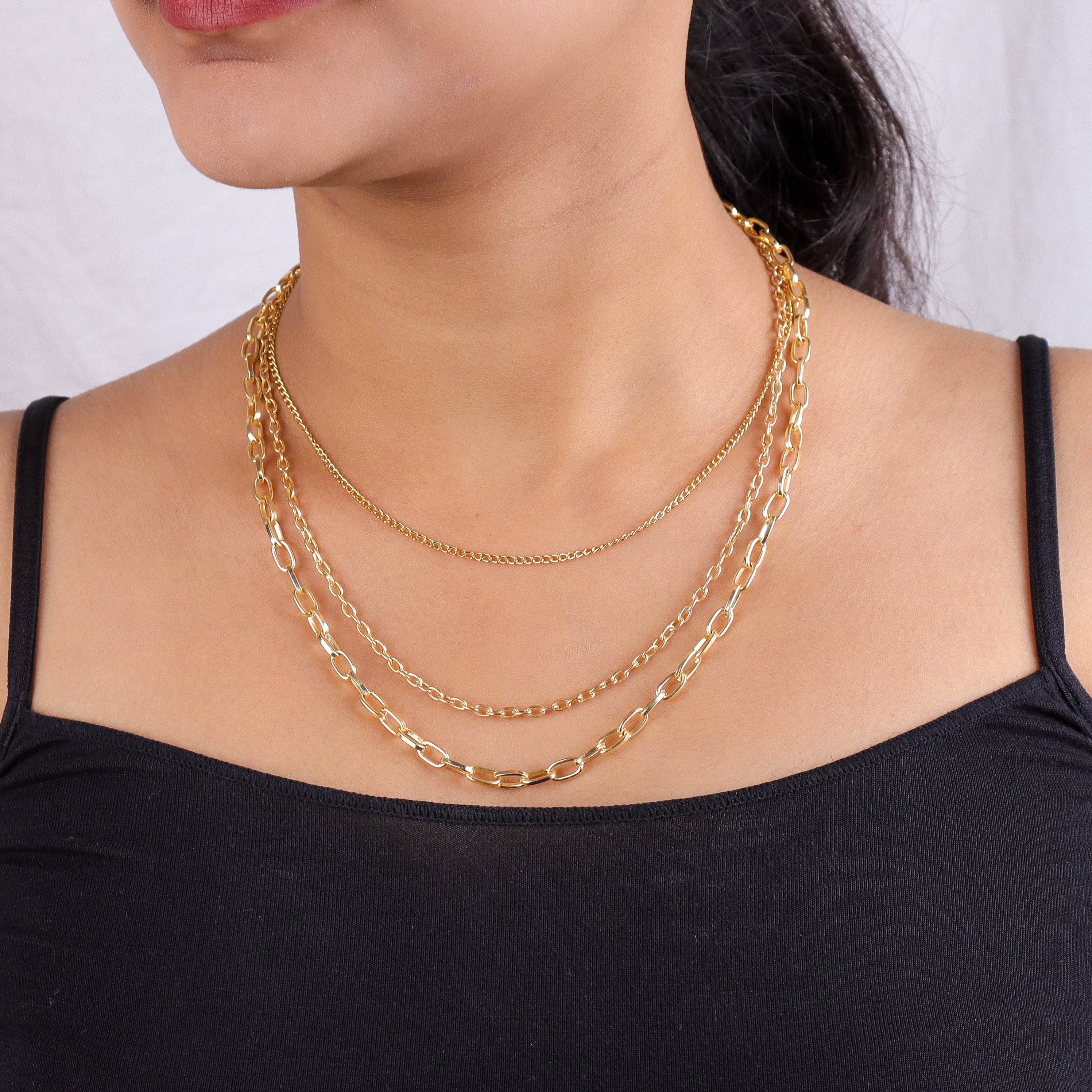 22K Gold Plated Brass Fashion Necklace