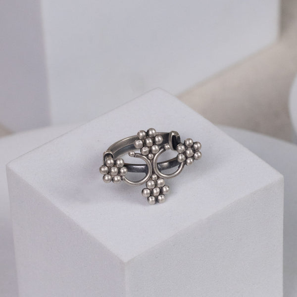 Silver Kudi Jhumar Ring