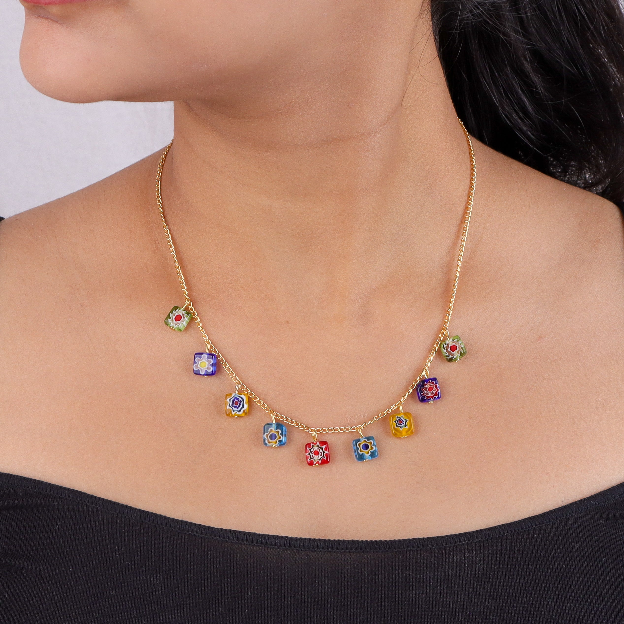 22K Gold Plated Brass Fashion Necklace