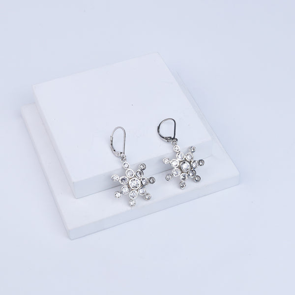 Snowflake Silver Earring | CZ | 92.5 Silver
