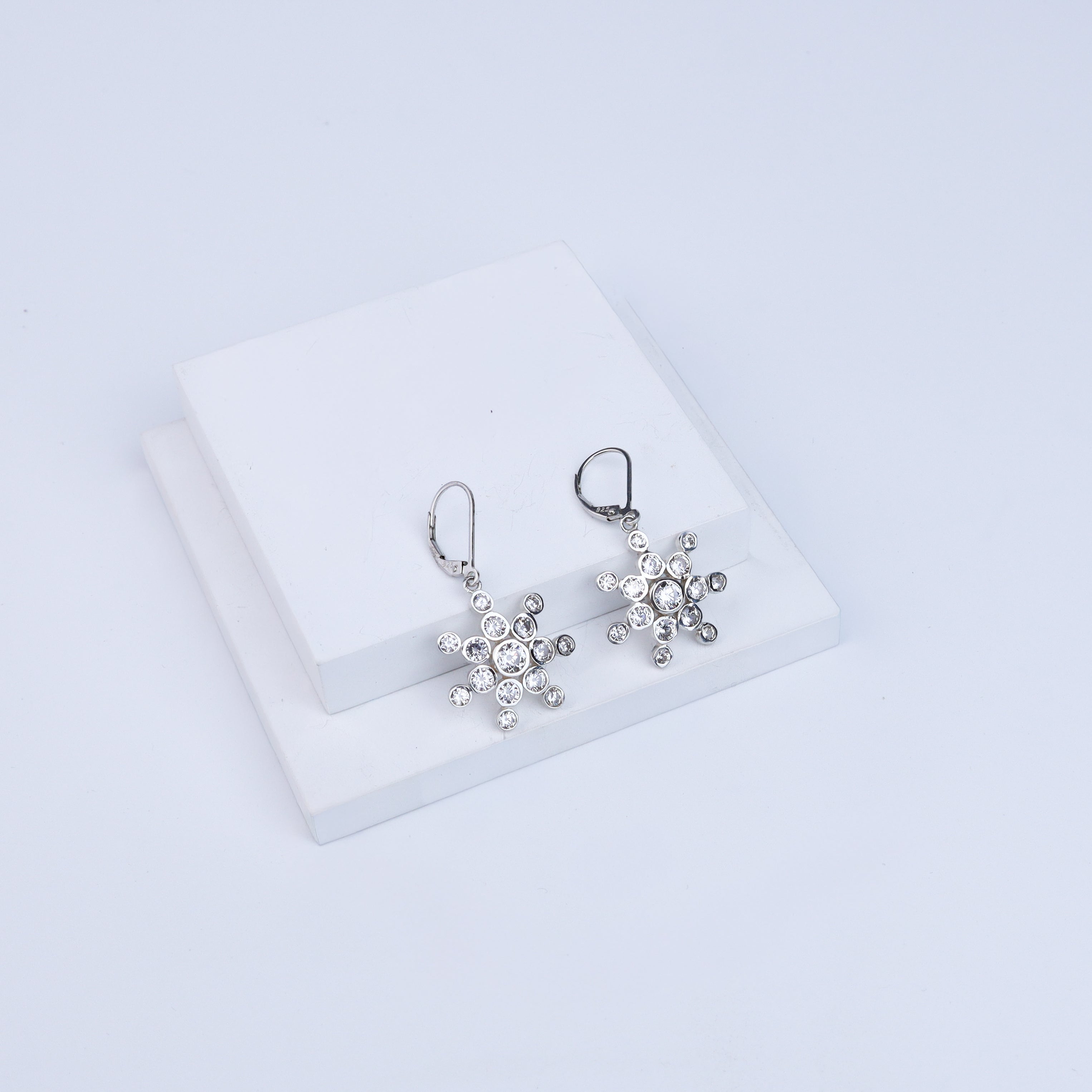 Snowflake Silver Earring | CZ | 92.5 Silver