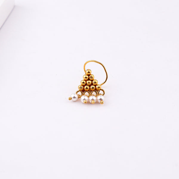 Pyramid Pierced Nose Pin | 22K Gold-Plated (Large)