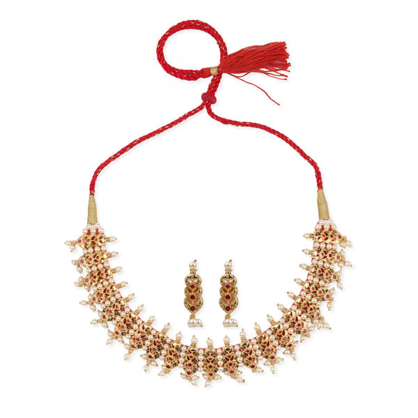22K Gold Plated Fashion Pearl Chinchpeti