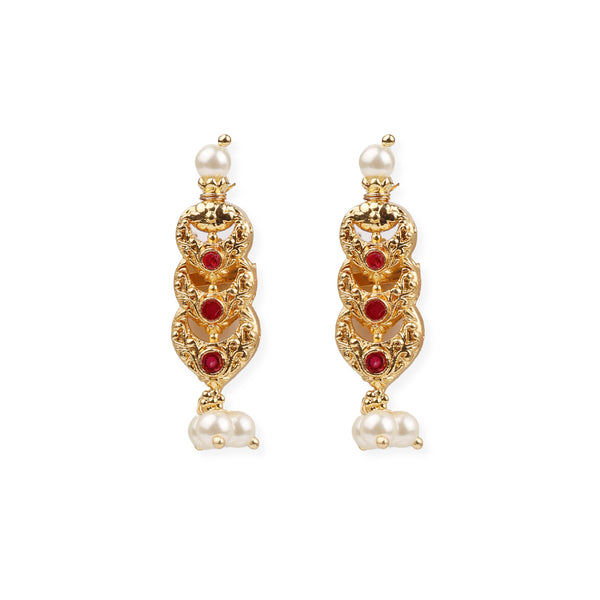 22K Gold Plated Fashion Pearl Chinchpeti