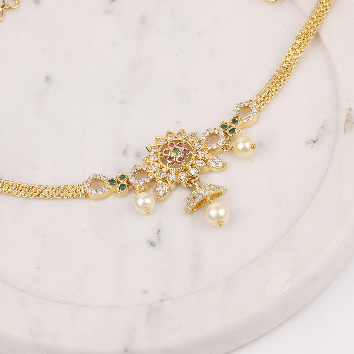 22K Gold Plated Fashion Arm Band cum Necklace