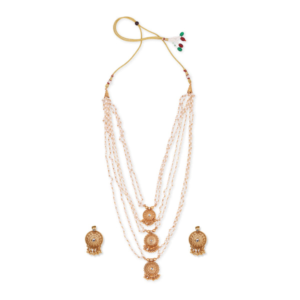 22K Gold Plated Fashion 3 – Layer Pearl Set