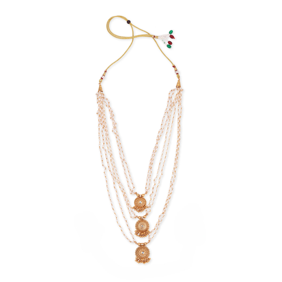 22K Gold Plated Fashion 3 – Layer Pearl Set