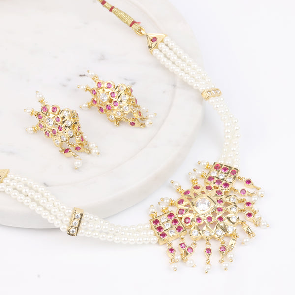 22K Gold Plated Fashion Choker Set