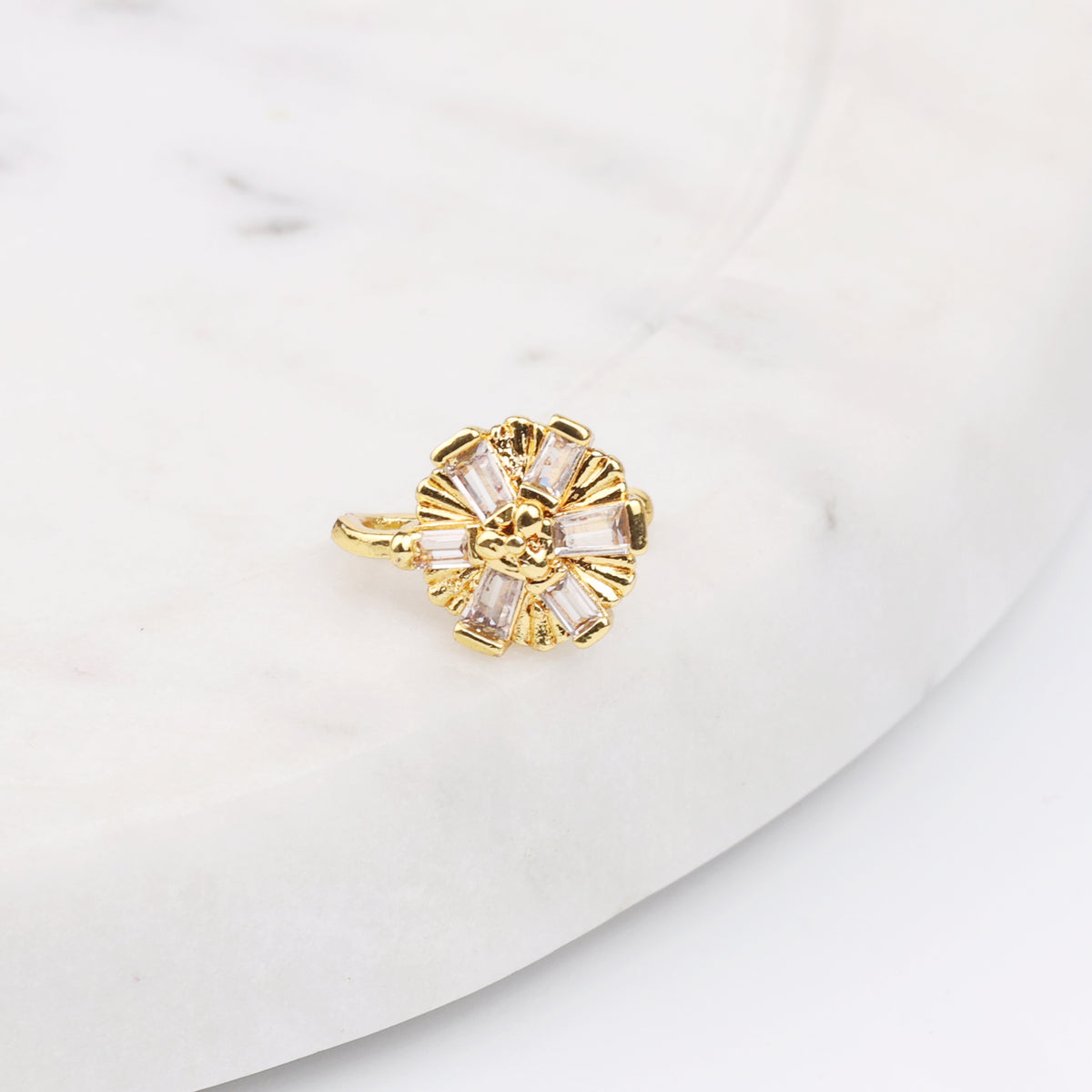 22K Gold Plated Fashion Bugadi / Nose Pin
