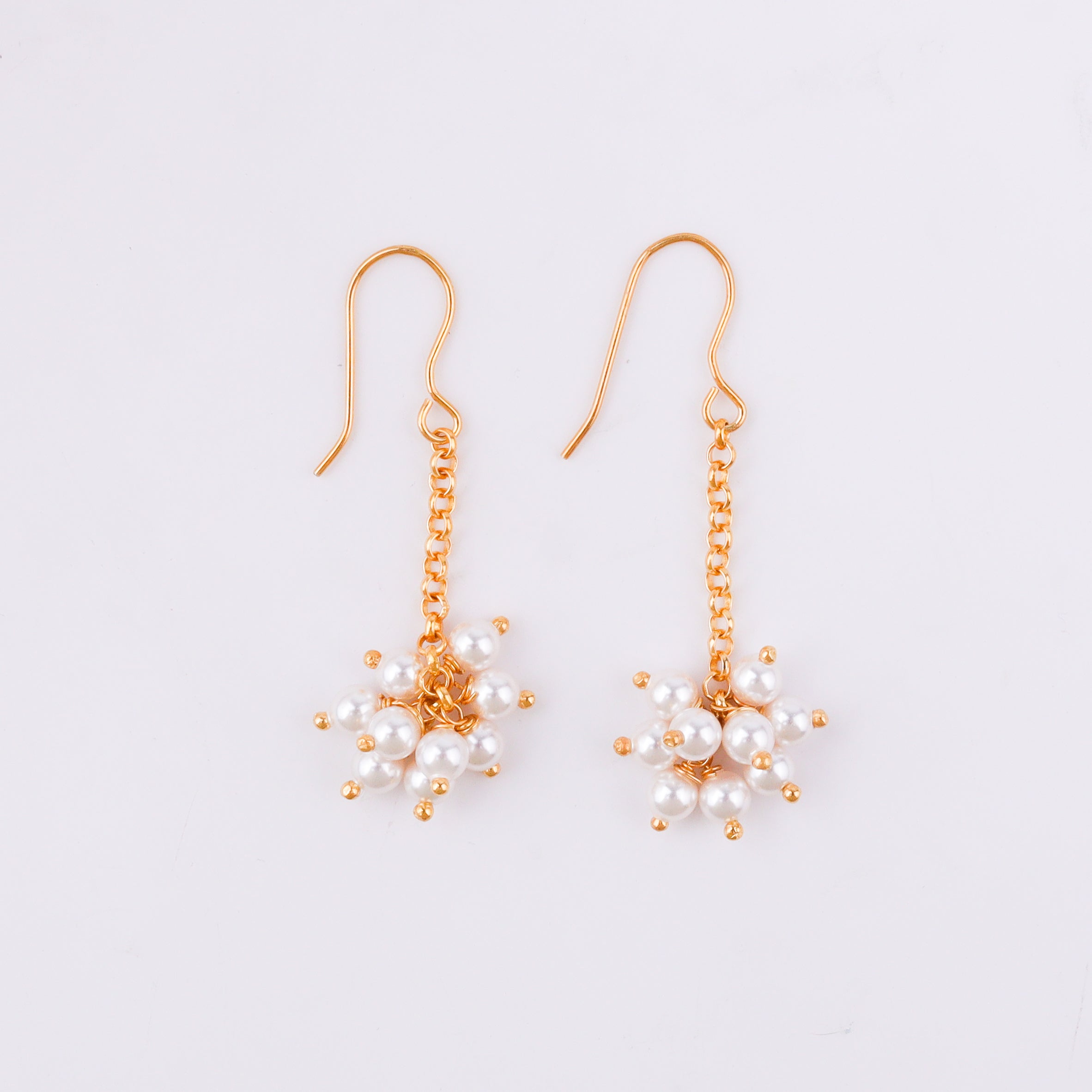Pearl Bunch Earrings | 22K Gold-Plated | 92.5 Silver