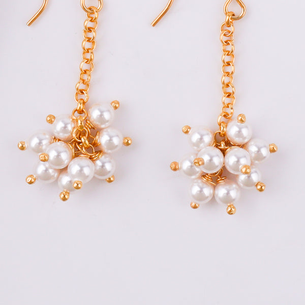 Pearl Bunch Earrings | 22K Gold-Plated | 92.5 Silver