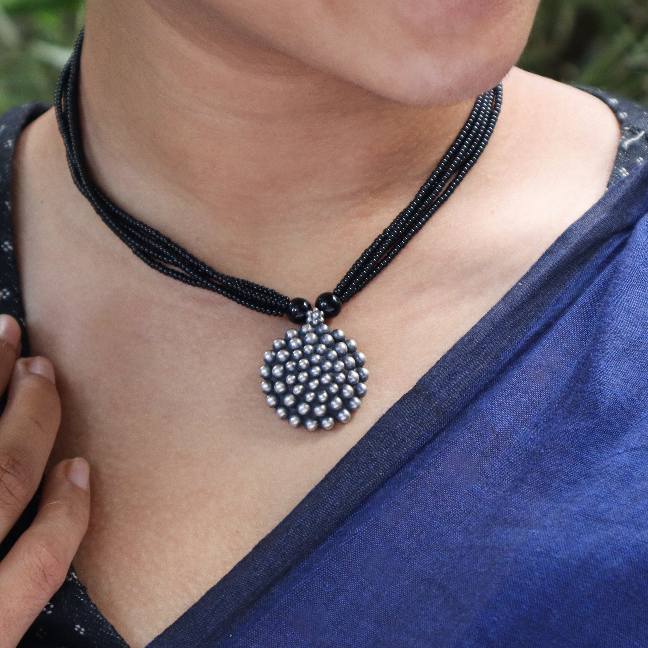 Kudi – Saaj Gath Silver Mangalsutra Set