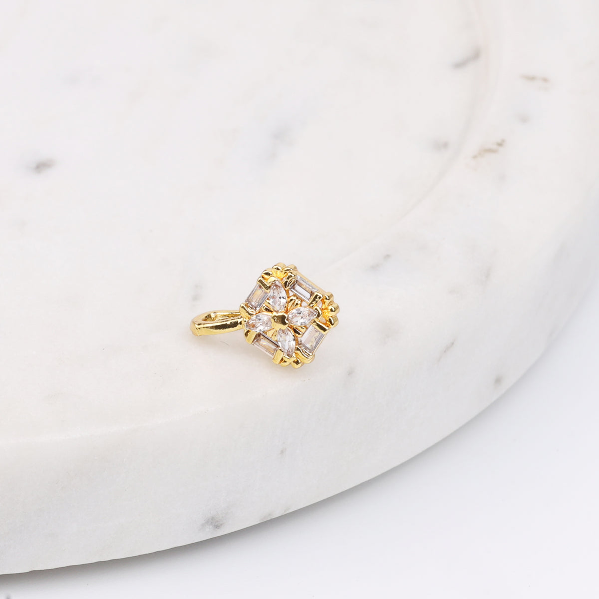 22K Gold Plated Fashion Bugadi / Nose Pin