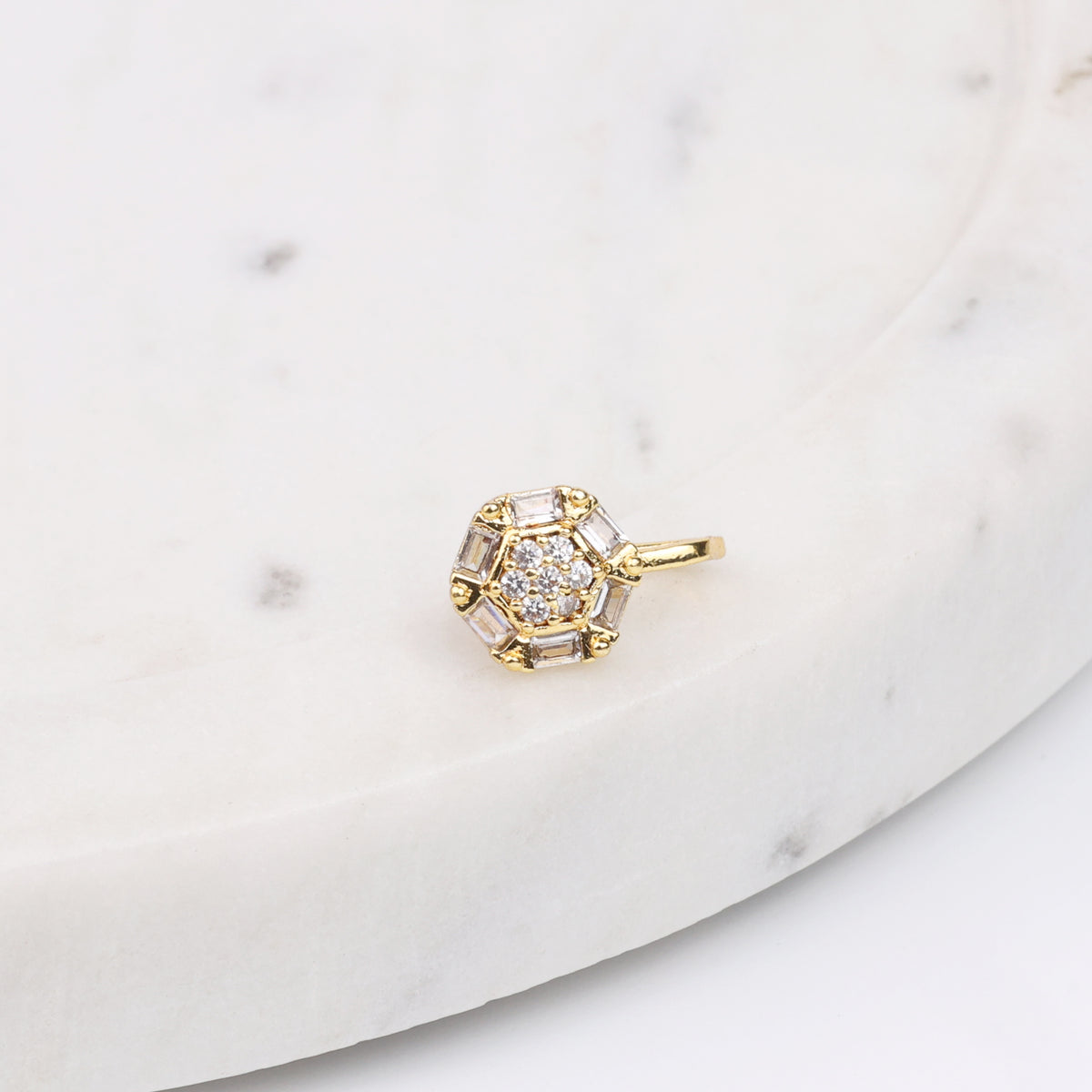 22K Gold Plated Fashion Bugadi / Nose Pin
