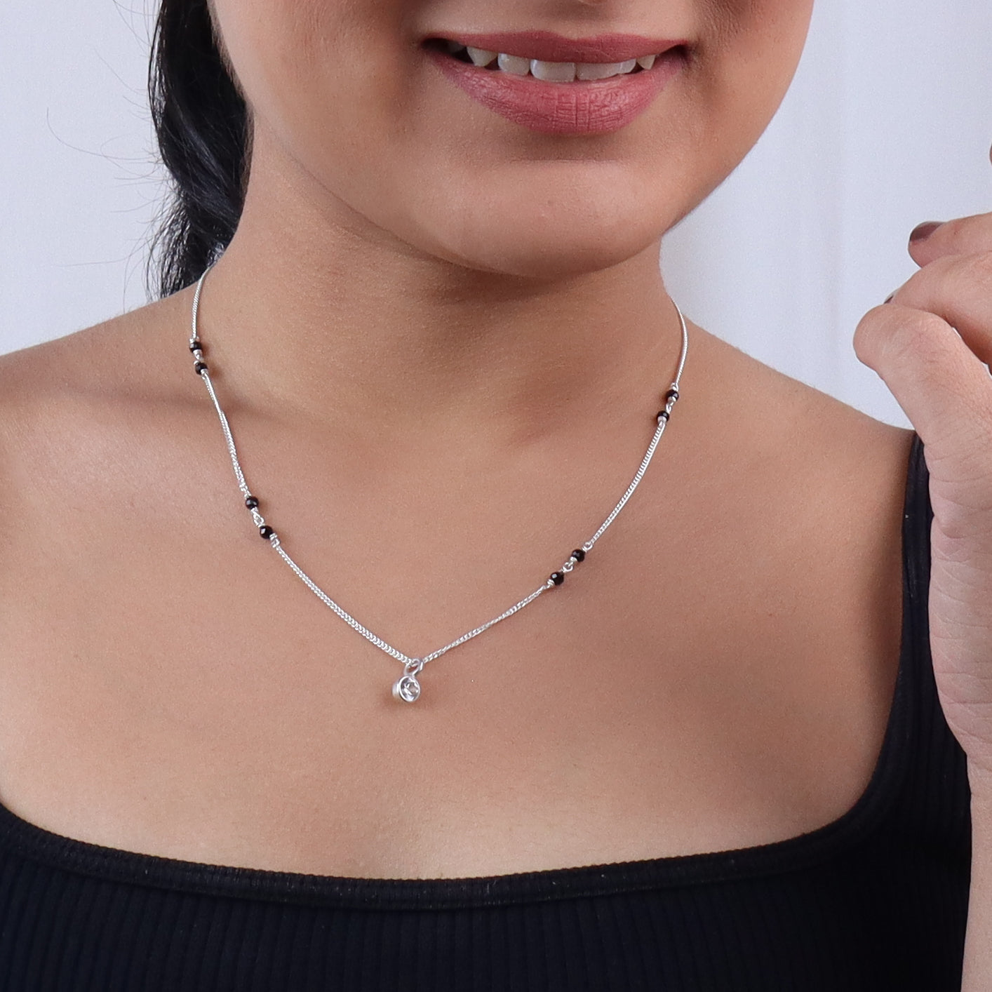 Silver Chain Mangalsutra | CZ | 92.5 Silver