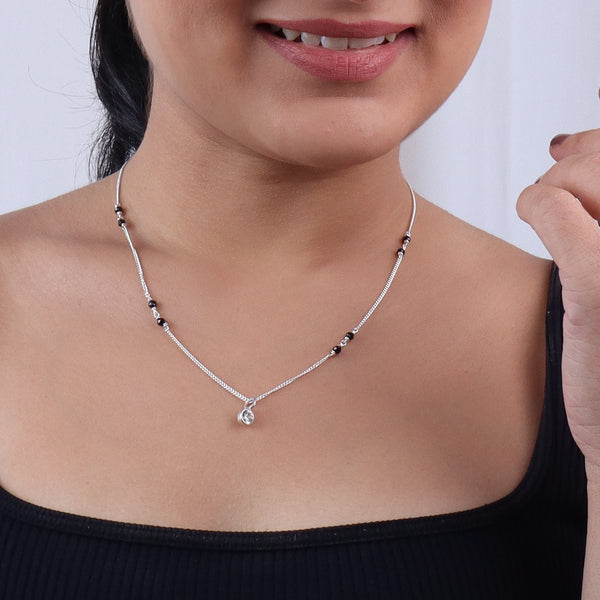 Silver Chain Mangalsutra | CZ | 92.5 Silver