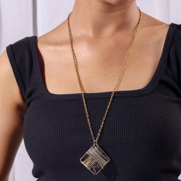 22K Gold Plated Pendant Fashion Chain Necklace