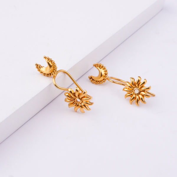 Chandrakor & Sun Bugadi - Clip-On | 22K Gold-Plated