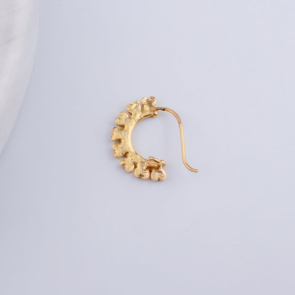 Heart Nath (Left, Pierced) |  92.5 Silver | 22K Gold Plated