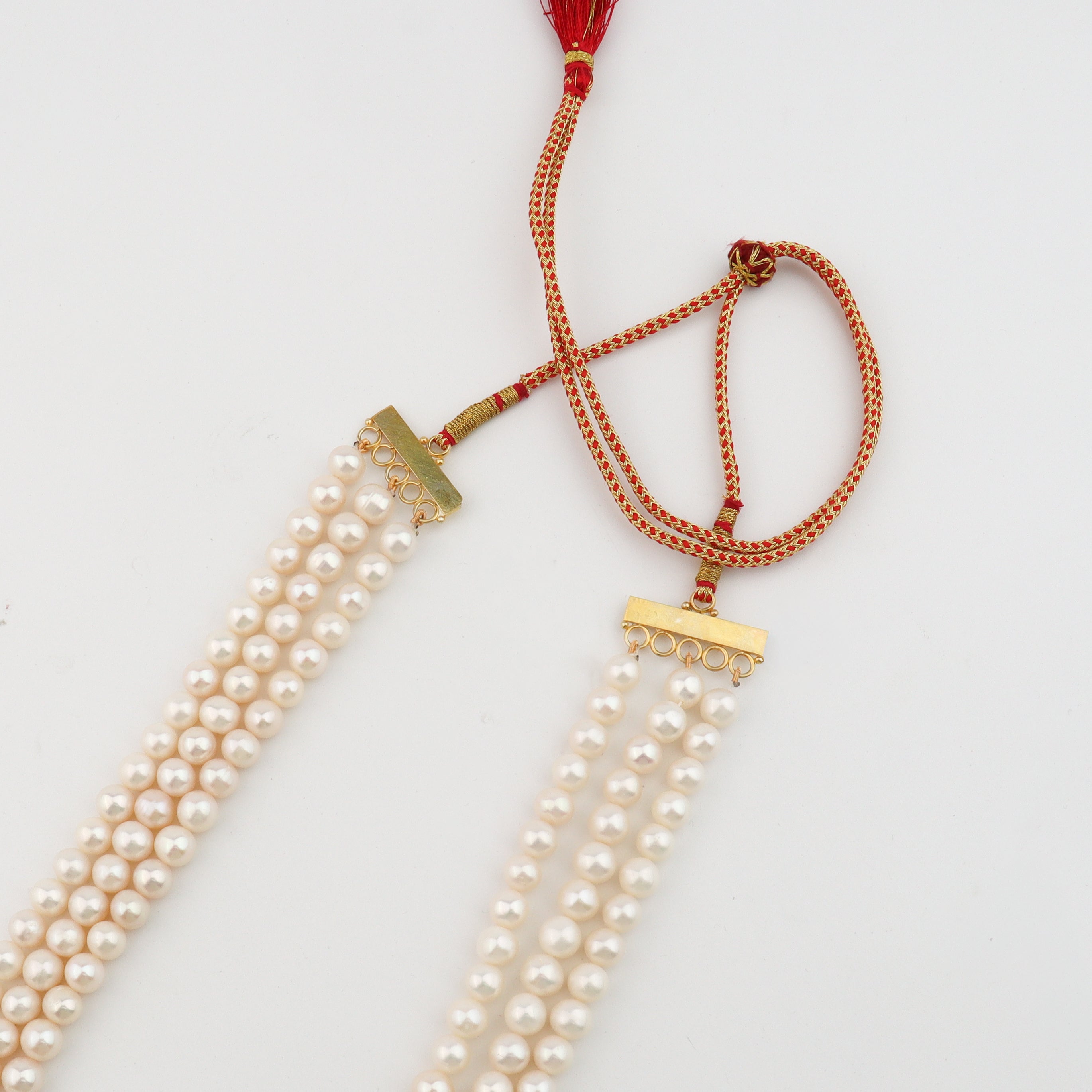 Luxe Necklace - Fresh water Pearls and Ruby