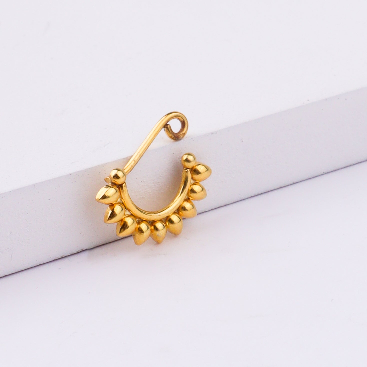 Petals Nath (Left, Clip-On) | 22K Gold-Plated