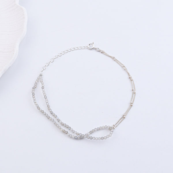 Labradorite Silver Anklet (Project Handmade)