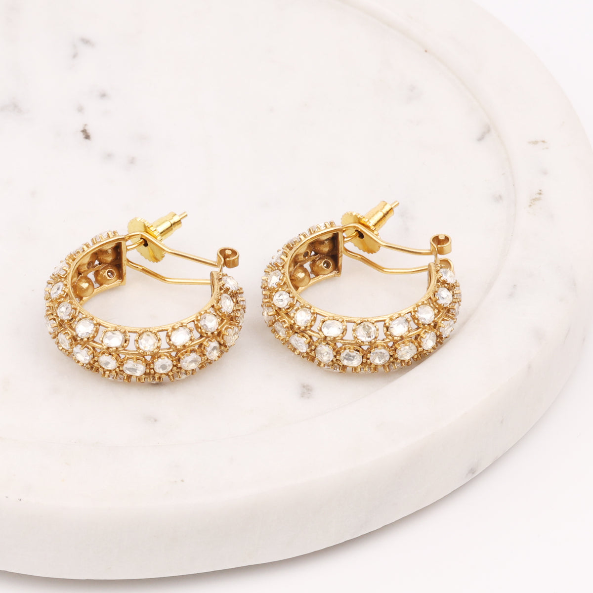 22K Gold Plated Fashion Hoops