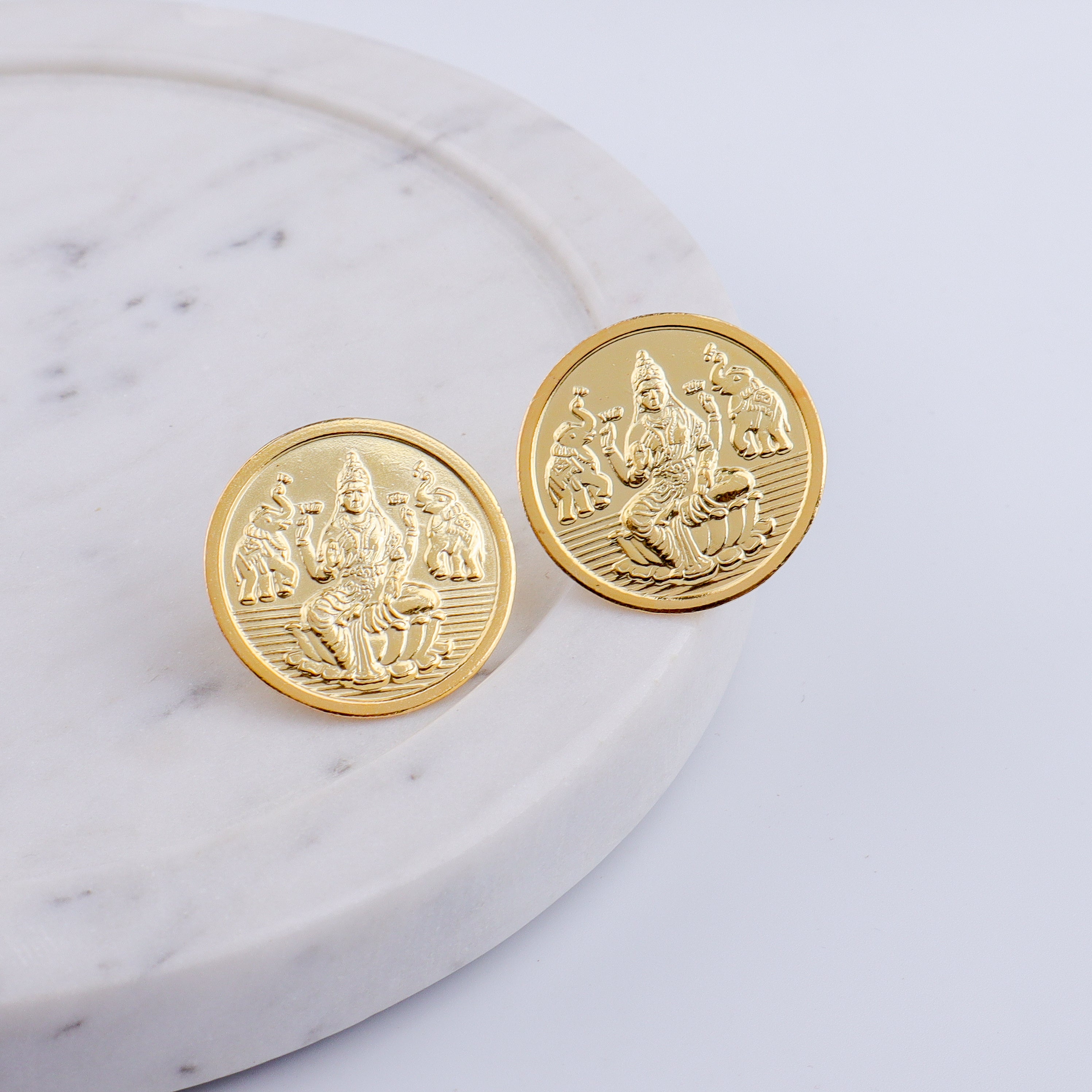 Silver Putali Earrings (Gold Plated) | 92.5 Silver | 22 Carat Gold Plated