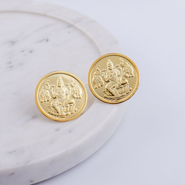 Silver Putali Earrings (Gold Plated) | 92.5 Silver | 22 Carat Gold Plated