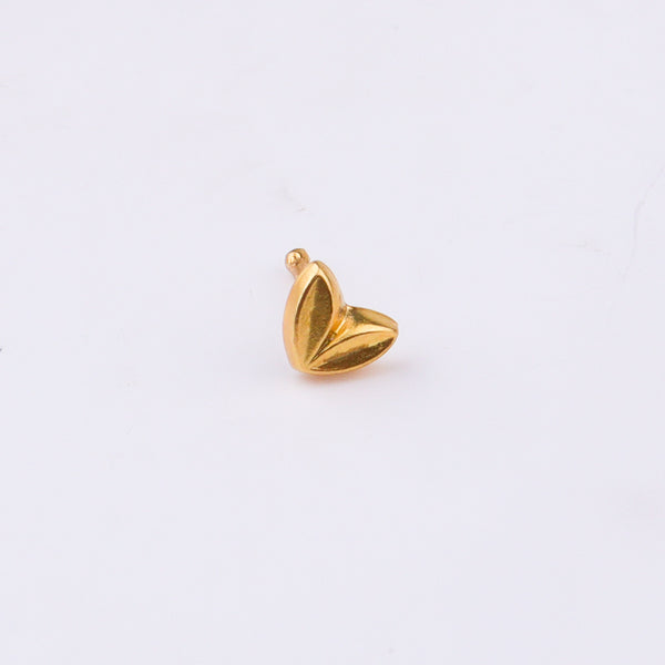 Silver Tiny Nose Pin – Pierced | 22K Gold-Plated