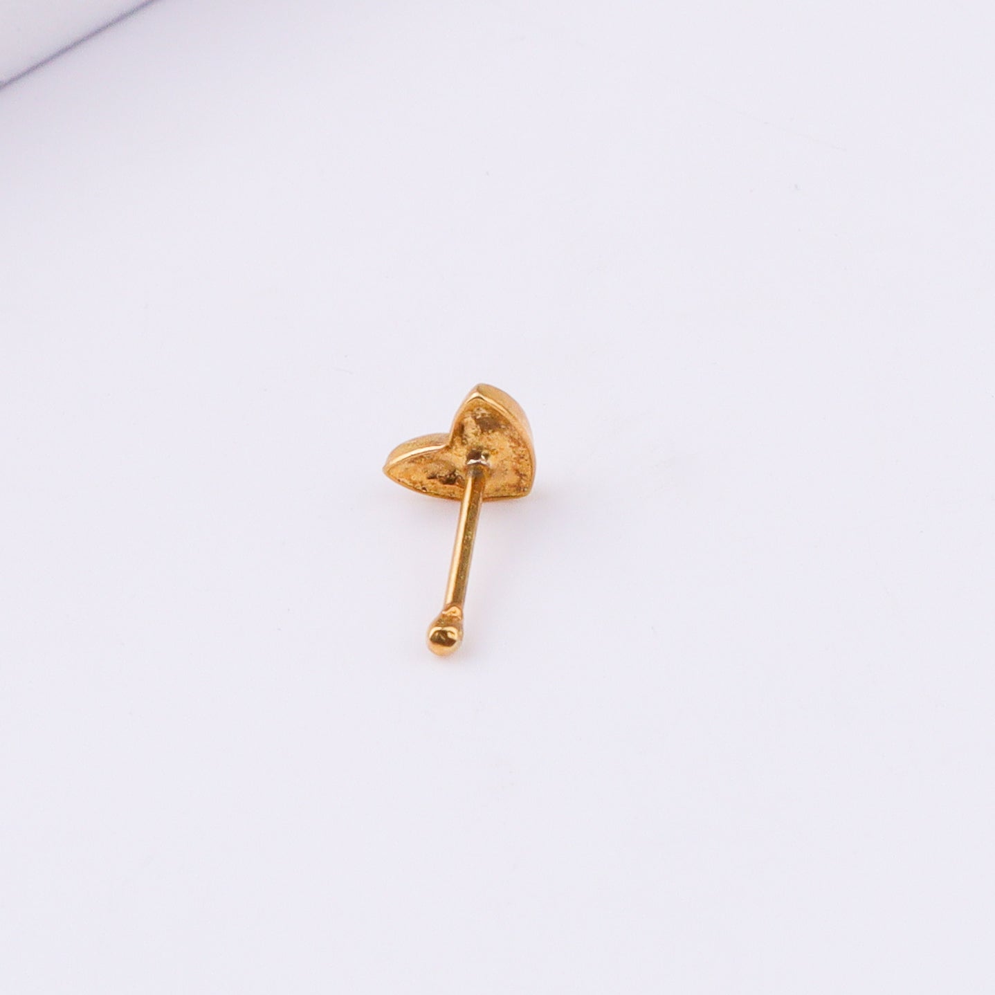 Silver Tiny Nose Pin – Pierced | 22K Gold-Plated