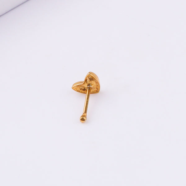 Silver Tiny Nose Pin – Pierced | 22K Gold-Plated