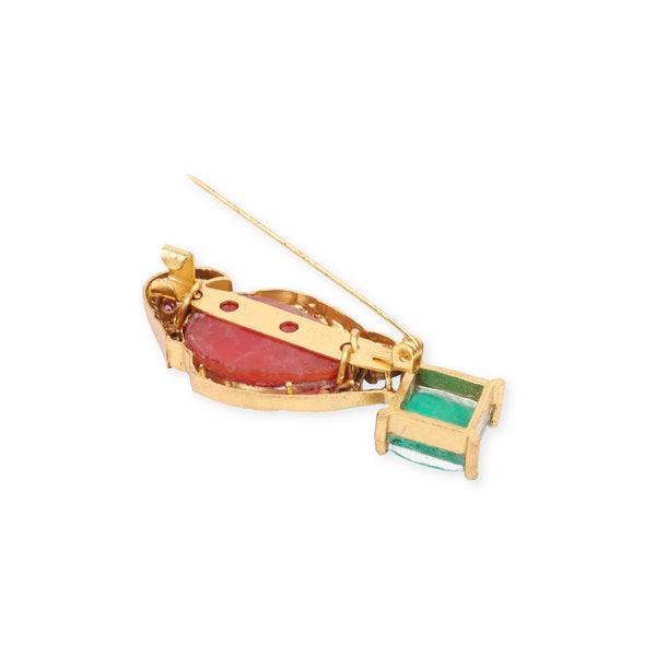 22K Gold Plated Fashion Unisex Brooch