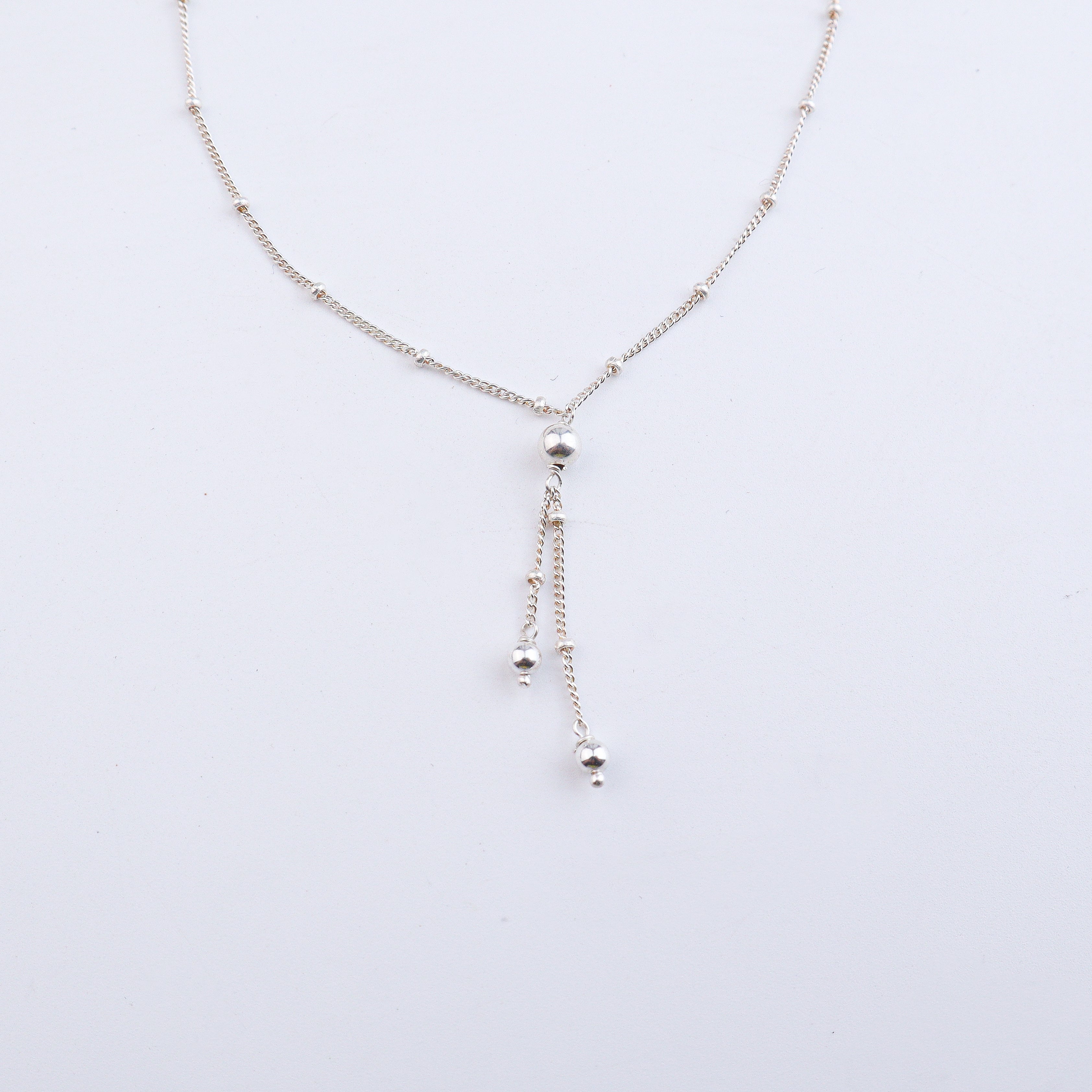 Silver Bead with Chain Latkan Anklet (Project Handmade)