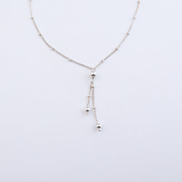Silver Bead with Chain Latkan Anklet (Project Handmade)