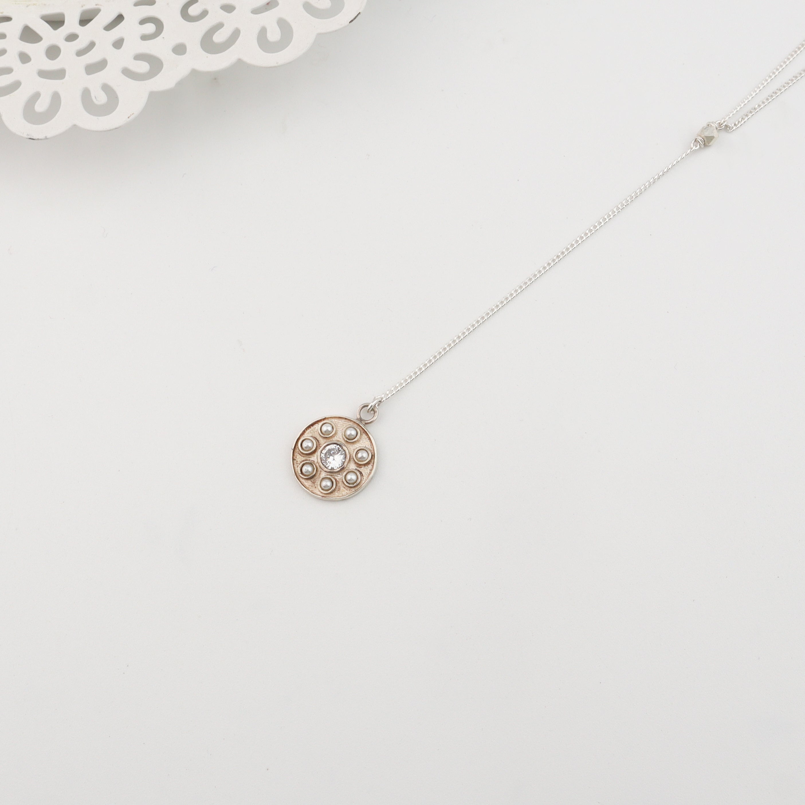 Silver Pendant Y Necklace