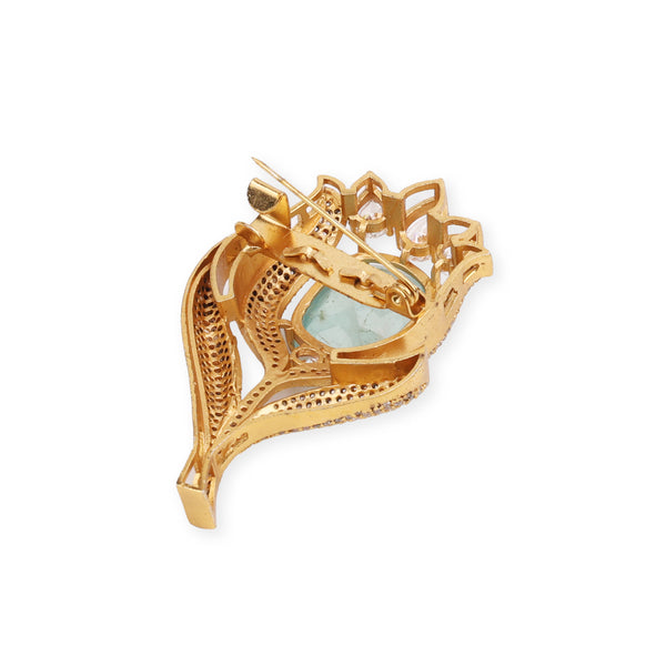 22K Gold Plated Fashion Unisex Brooch