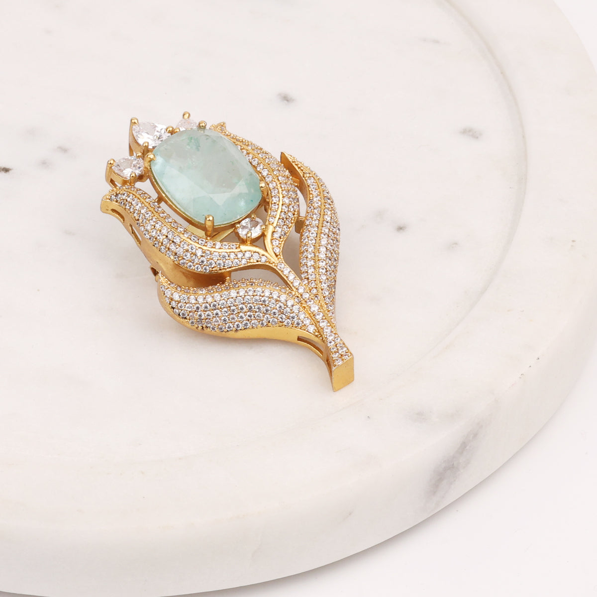22K Gold Plated Fashion Unisex Brooch