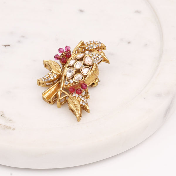 22K Gold Plated Fashion Unisex Brooch
