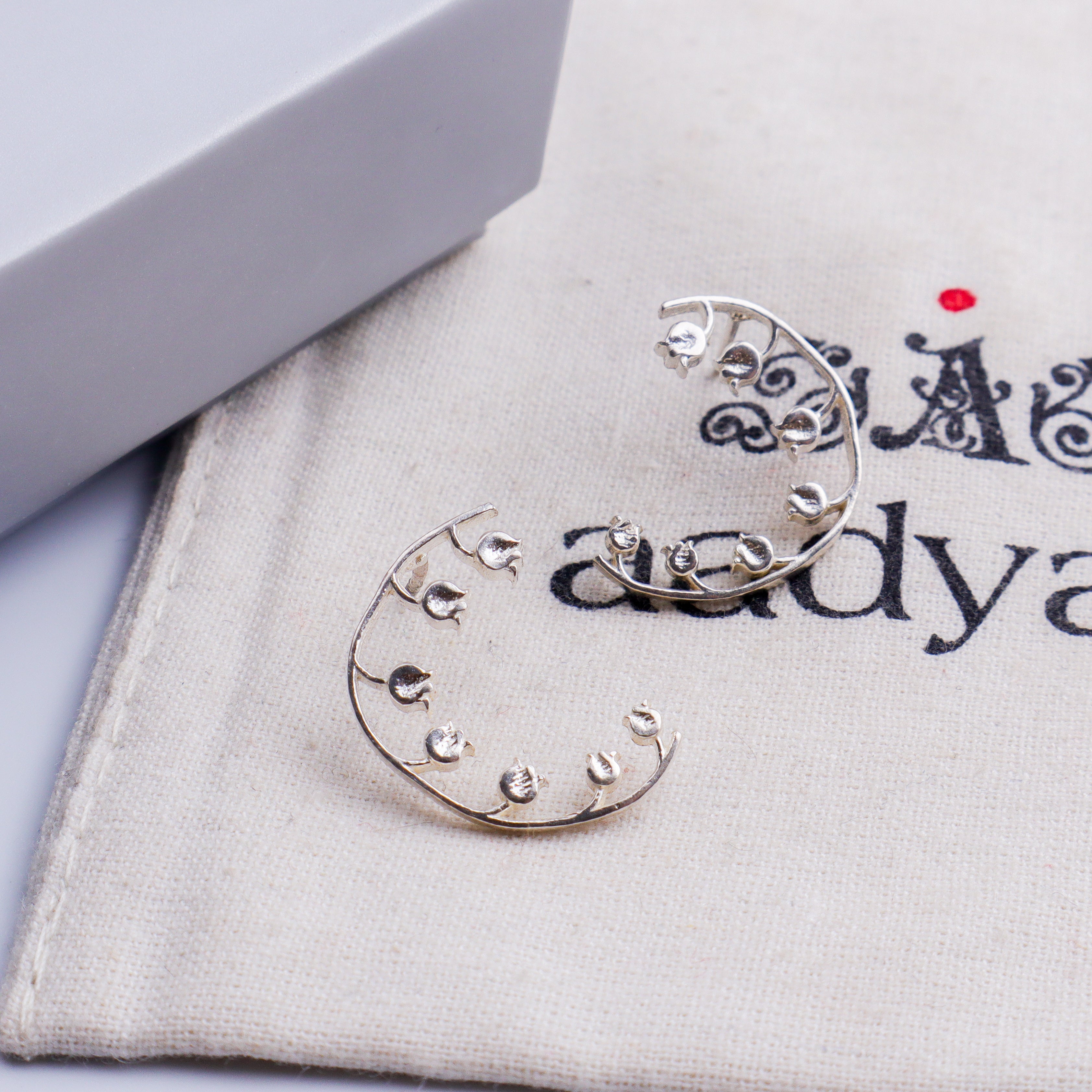 Silver Lily of the Valley Earring