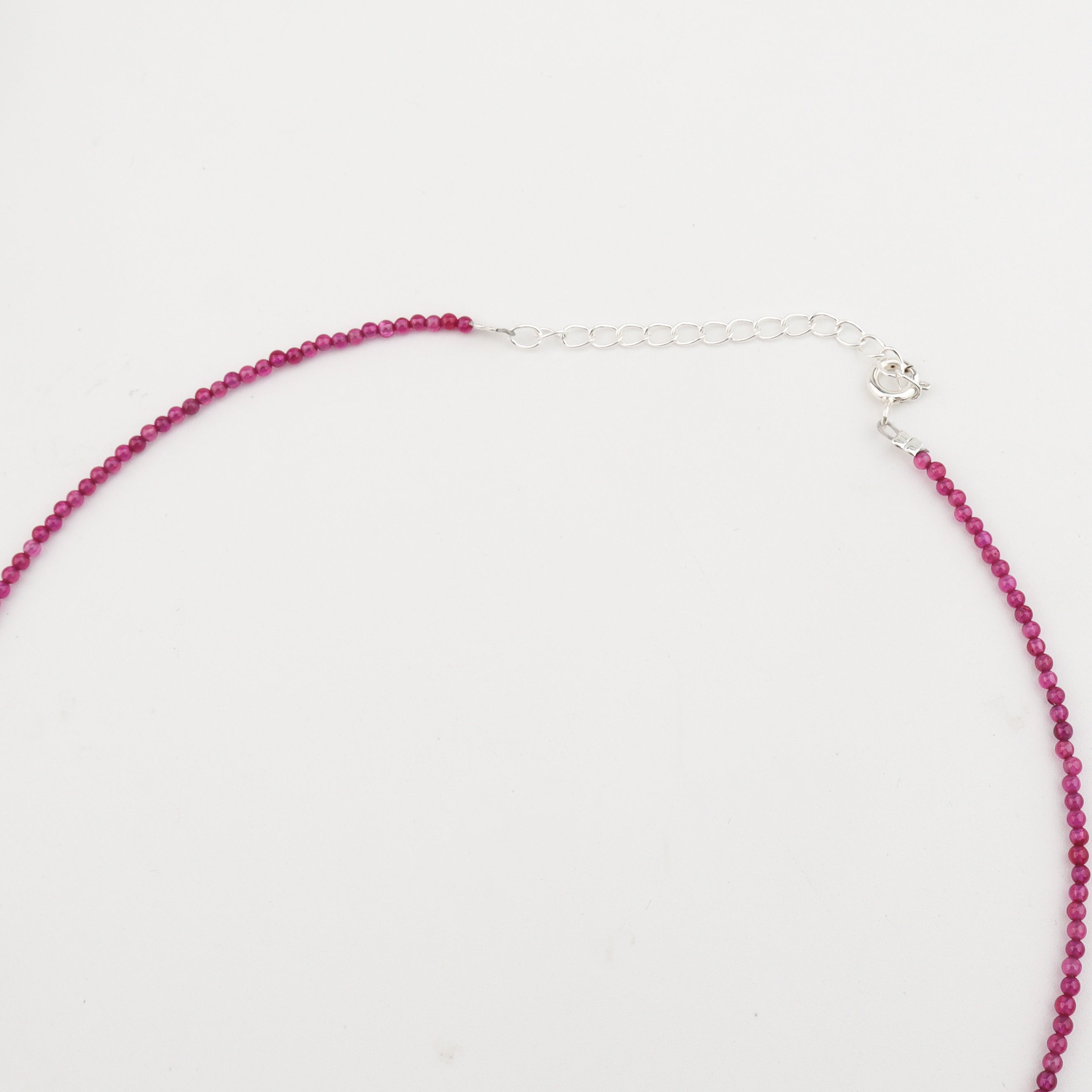 Silver Lotus CZ pendant necklace with ruby | 92.5 Silver | 22K Gold Plated