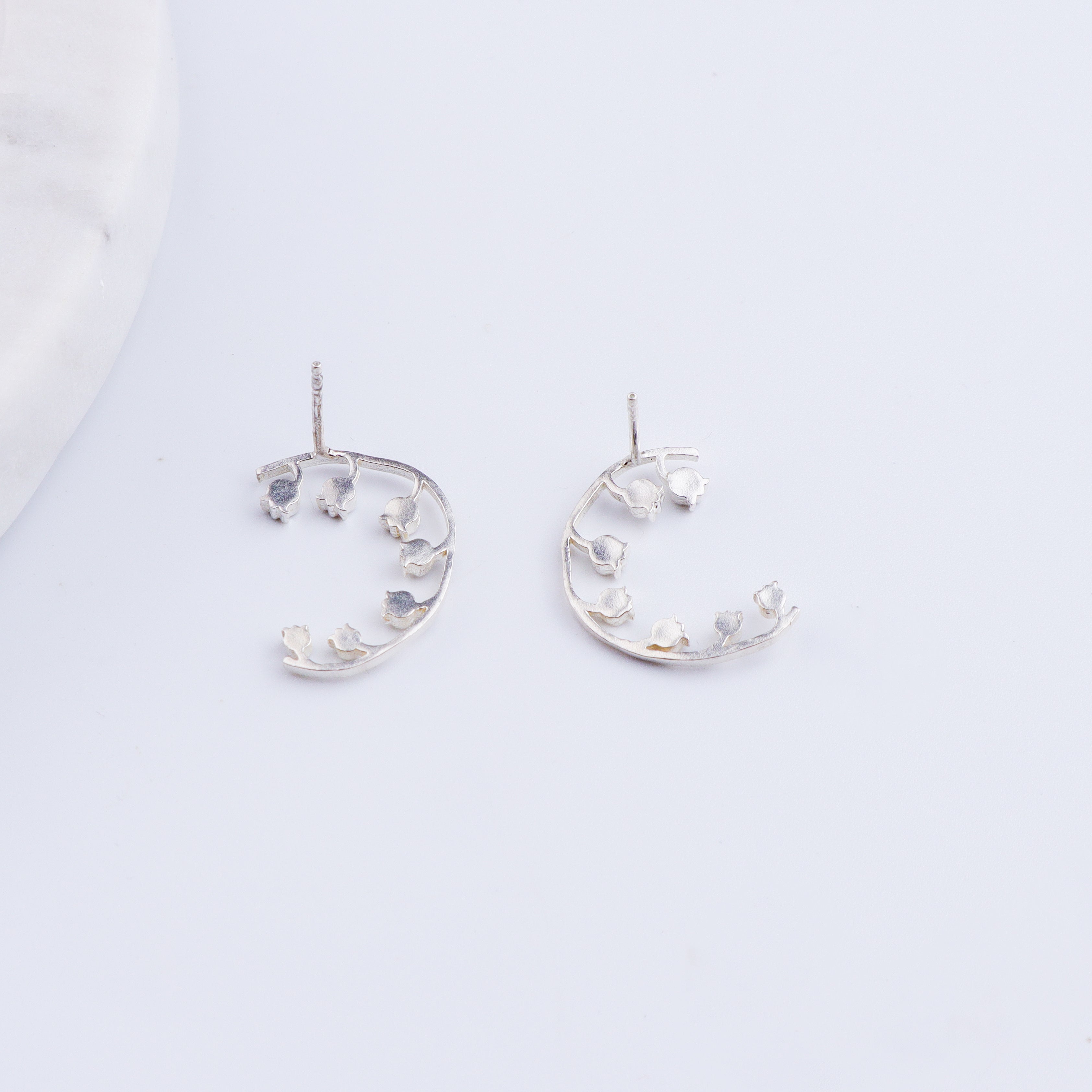 Silver Lily of the Valley Earring