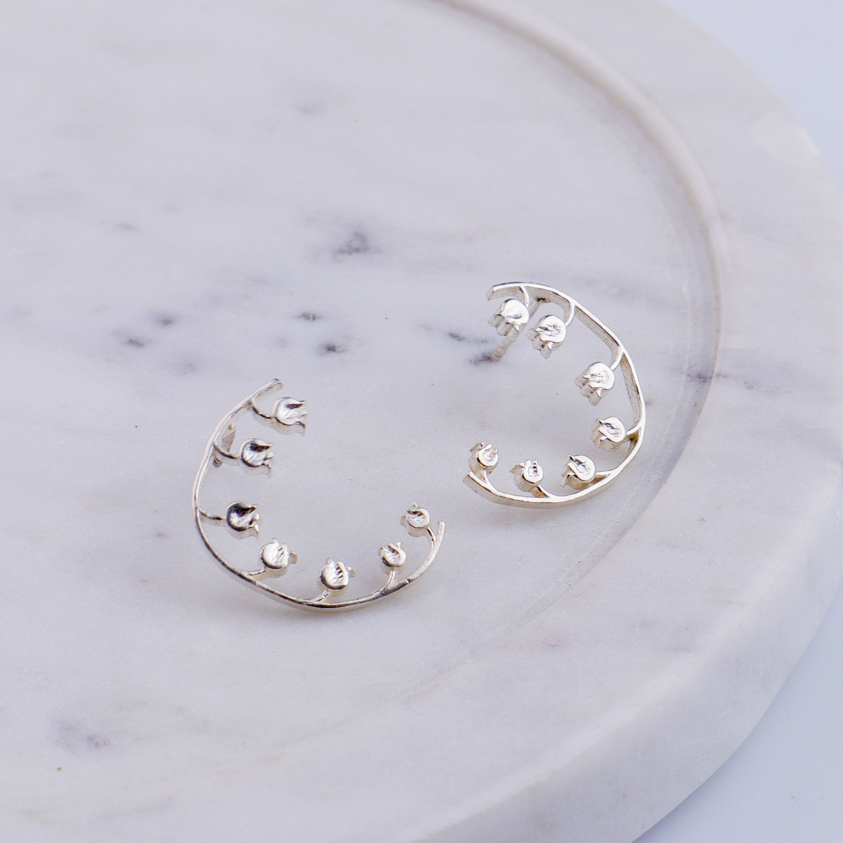 Silver Lily of the Valley Earring