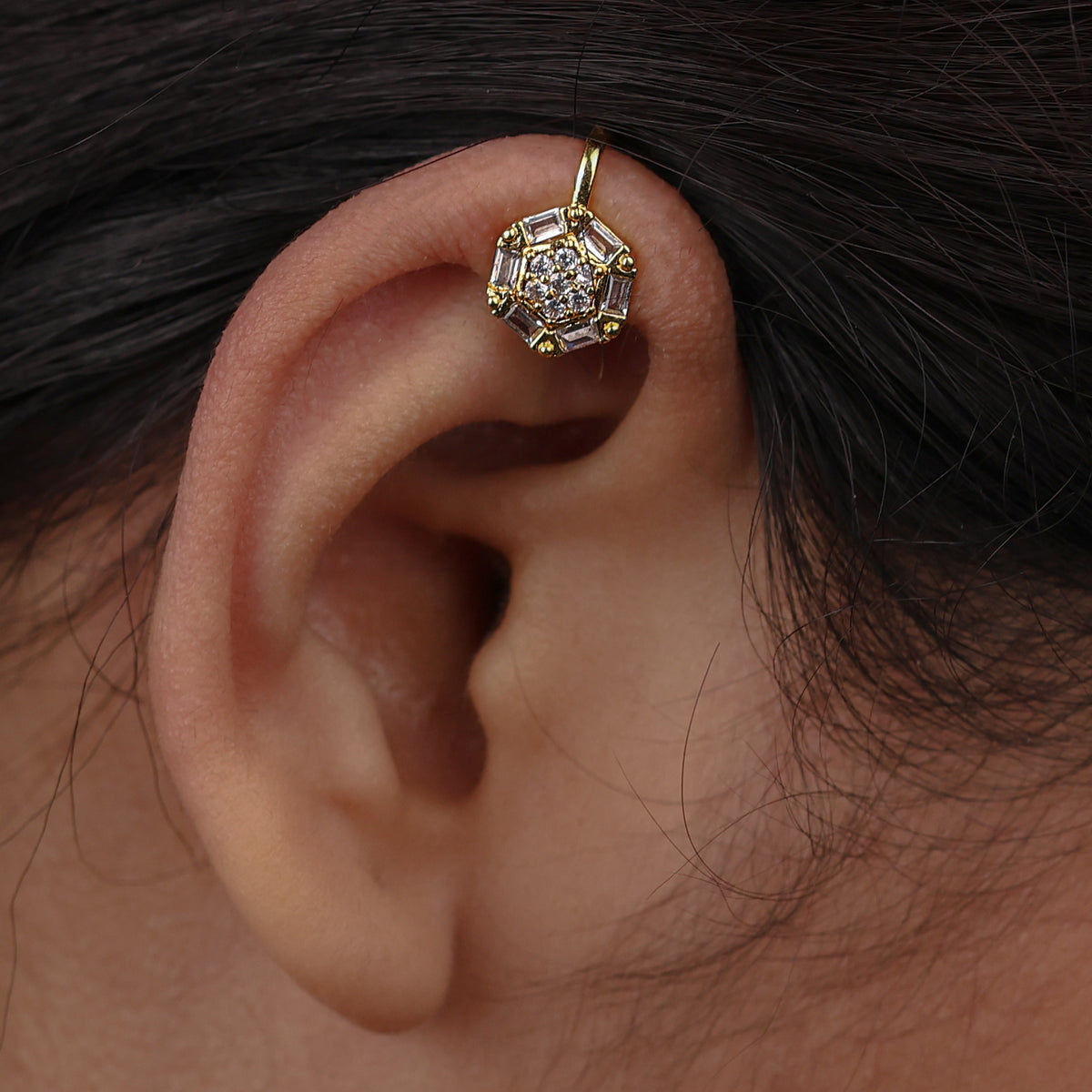 22K Gold Plated Fashion Bugadi / Nose Pin