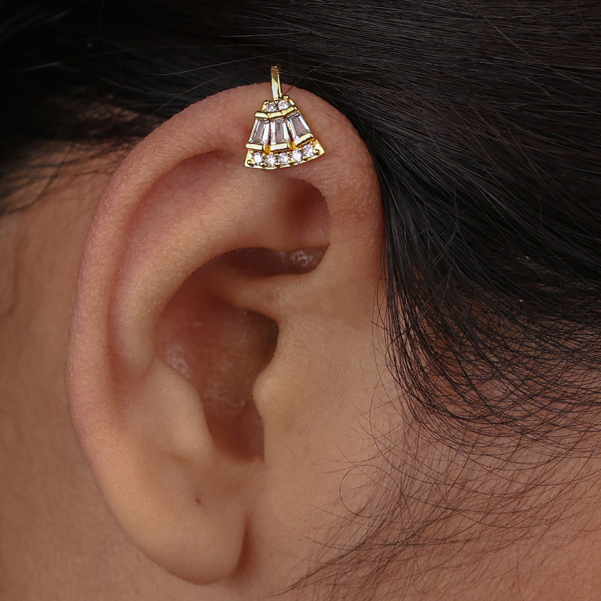 22K Gold Plated Fashion Bugadi / Nose Pin