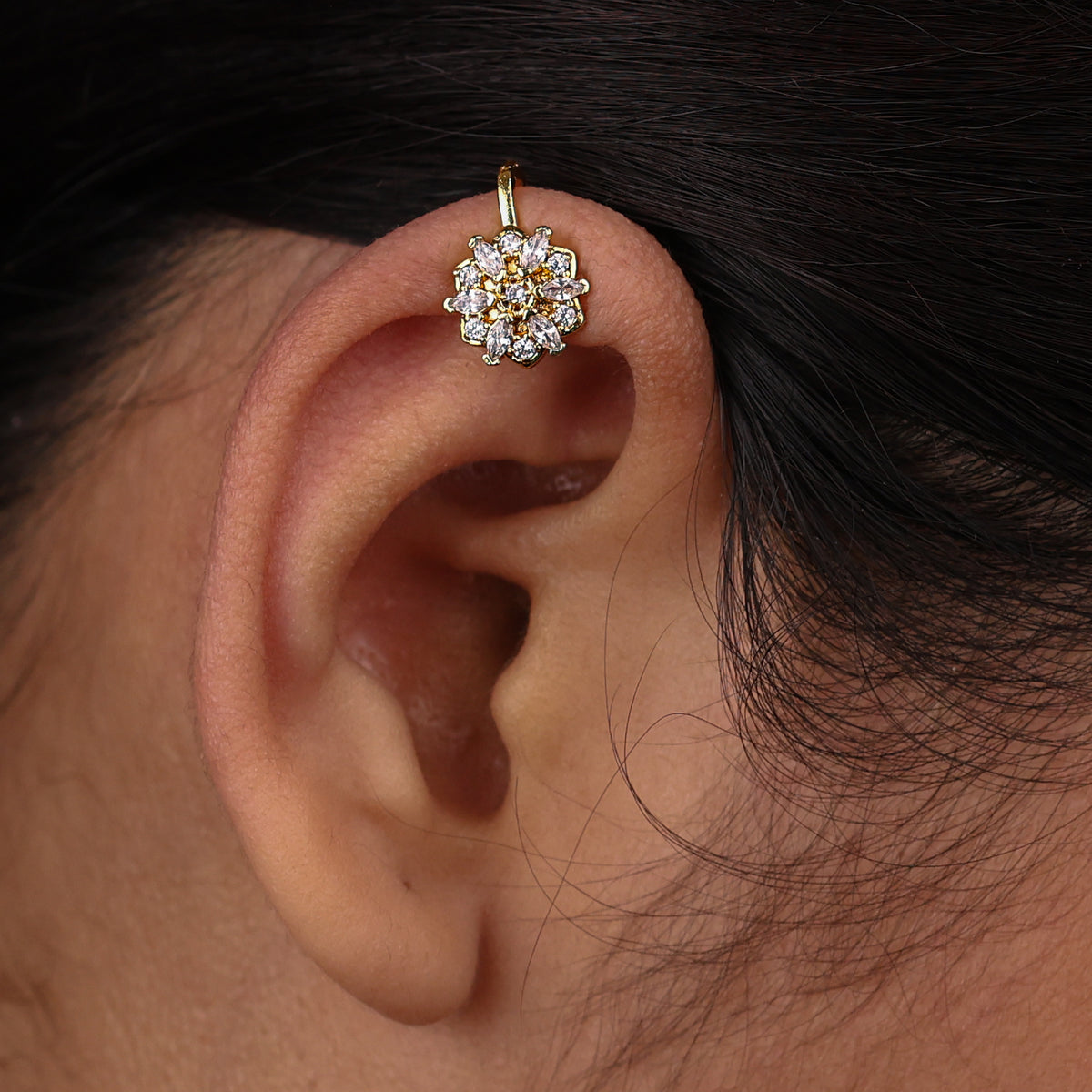 22K Gold Plated Fashion Bugadi / Nose Pin