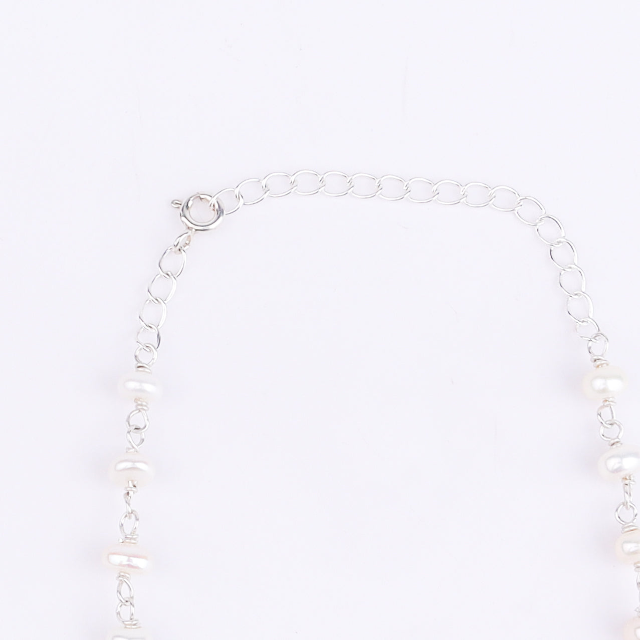 Silver CZ Tanmani Set with Pearls & Green Onyx