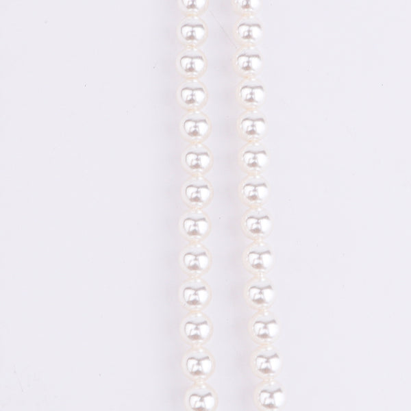 Silver White CZ Tanmani Set with Pearls