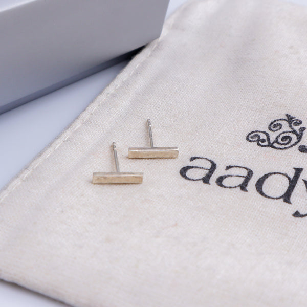 Tiny Silver Line Studs | 92.5 Silver